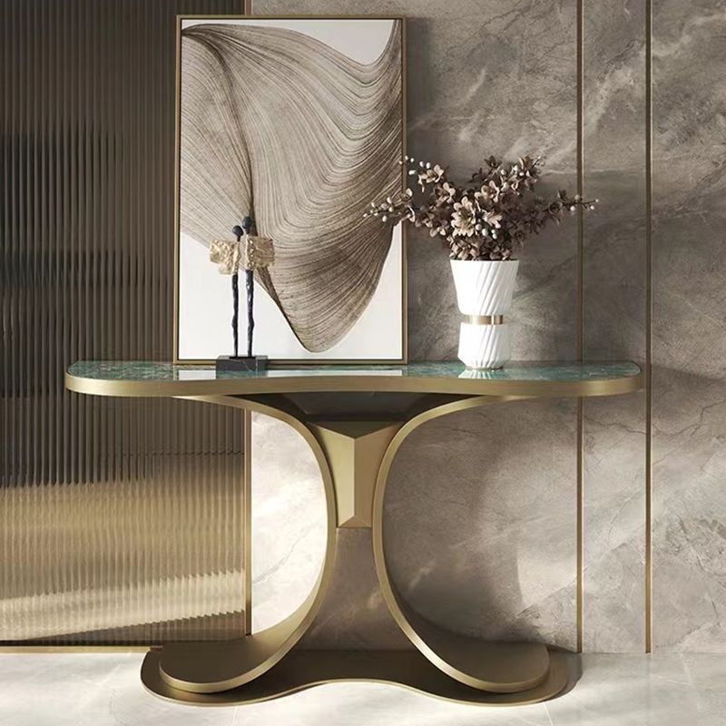 Free Form Shape Contemporary Console Table Stone Stone Console Sofa Table