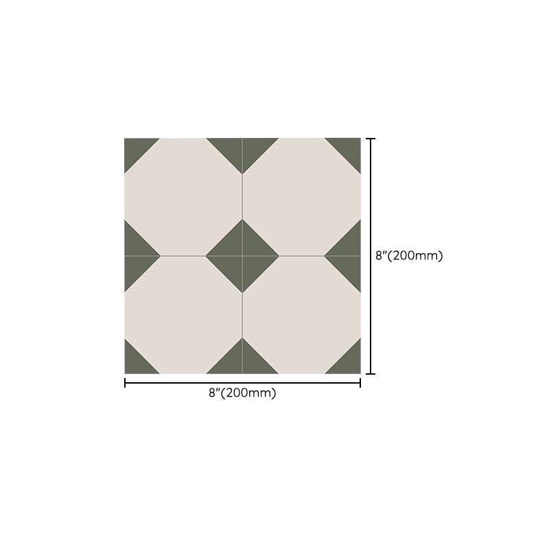 Square Peel & Stick Tile With Pattern Water Resistant Tile for Backsplash Wall