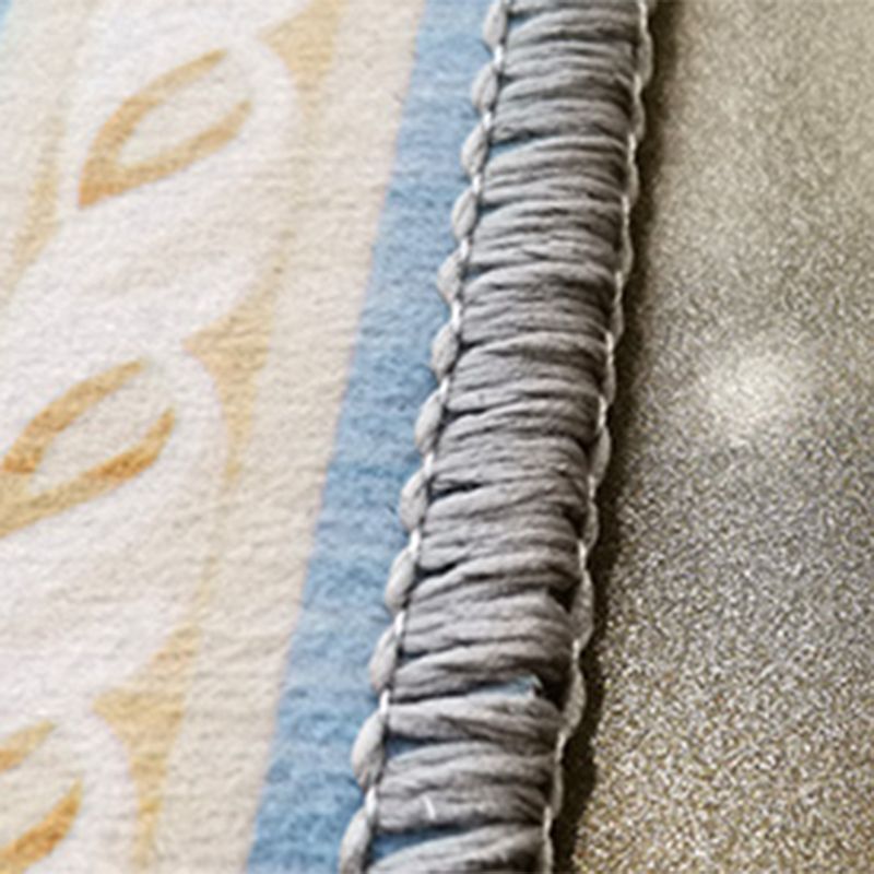 Multicolor Modern Area Carpet Polyester Abstract Print Indoor Rug Easy Care Carpet for Living Room