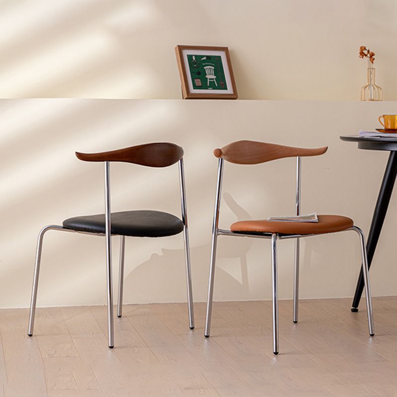 Chaises latérales rembourrées de style contemporain chaises de salle à manger sans corne de corne à la maison pour la maison