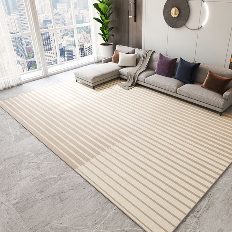 Light Brown Modern Rug Blending Color Piece Rug Washable Rug for Living Room