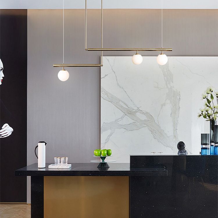 Molecule Dinning Room Island Light Fixture Glass Nordic Style Island Pendant Light in White