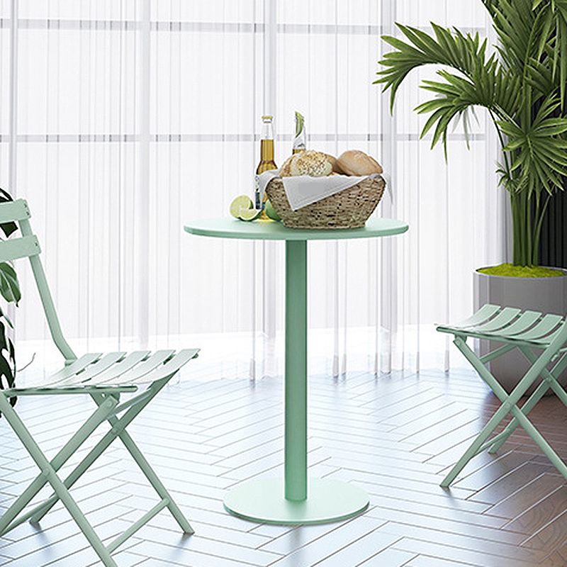 Pedestal Base Design Cocktail Table Multi-color Selection of Round Metal Coffee Table