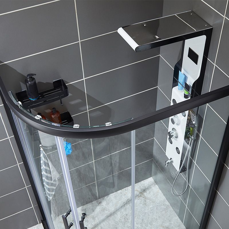 Double Sliding Frame Shower Doors Transparent TemperedShower Door