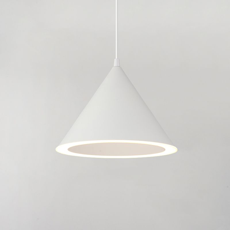 Pendard à LED en forme de cône métallique