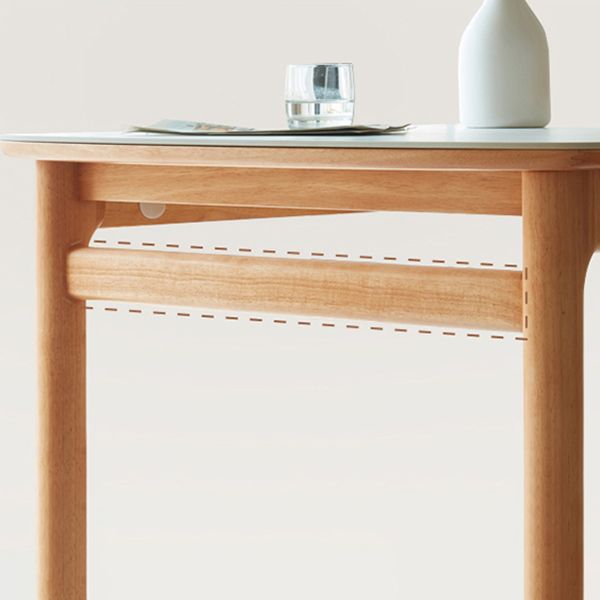 Solid Wood Frame Dining Table Rectangle Dinette Table for Home