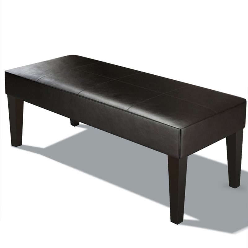 Modern Cushioned Seating Bench Rectangle Backless Bedroom Bench