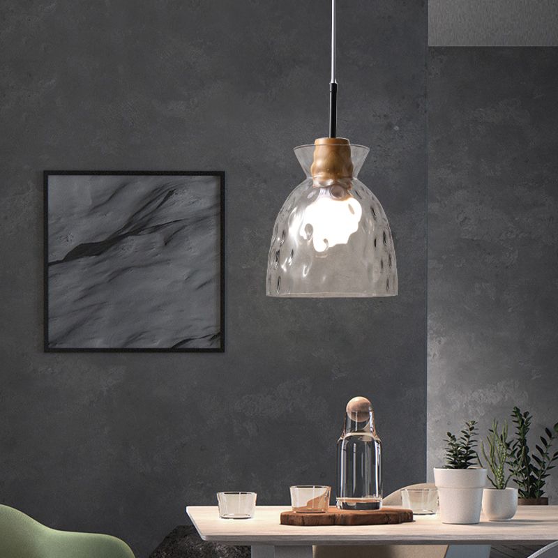 Geometric Shape Glass Hanging Light Modern Multi Lights Hanging Light Mounted Fixture