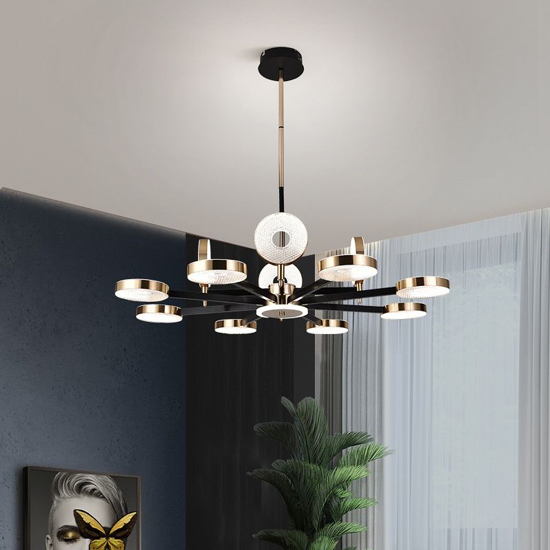 Nordic Gold Chandelier Metal Multi Light LED Chandelier Pendant for Living Room