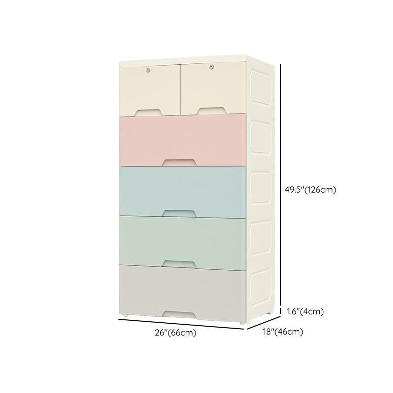 Non-Hanging Armoire with Drawer Plastic Storage Cabinet with Legs