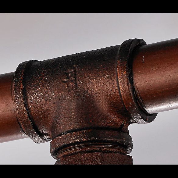 Vintage Industrial Bare Bulb Hanging Lamp Rust Iron Water Pipe 5 Light Island Pendant Light