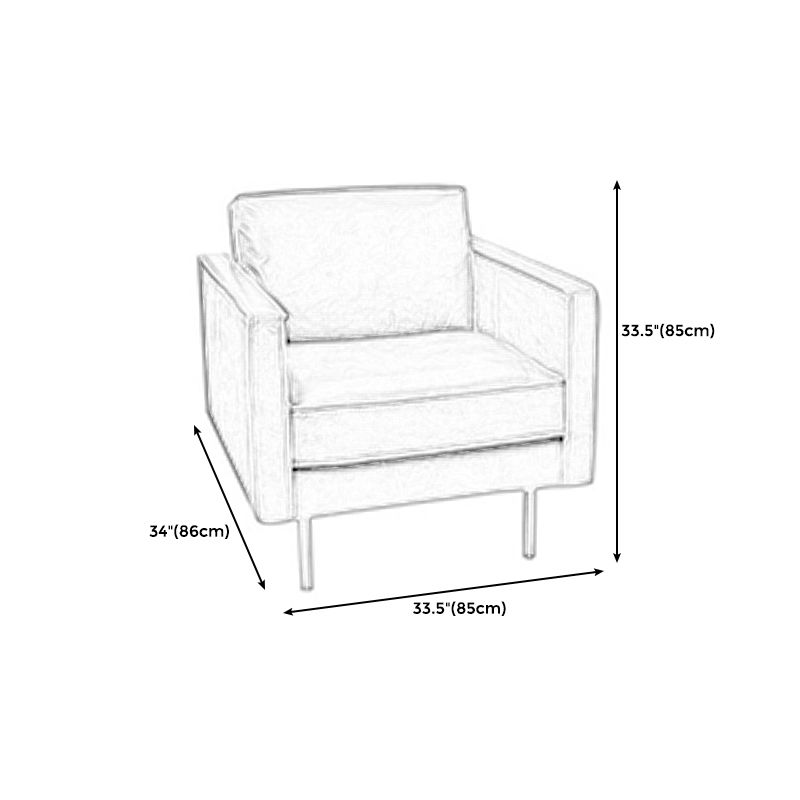 Braune Leder -Sofa -Möbel losen Rücken quadratischer Arm Liebesseat