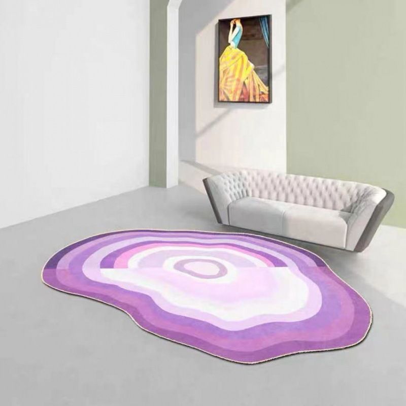 Modern Polyester Rug Creative Novelty Shape Carpet Stain Resistant Area Rug for Living Room
