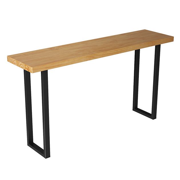 Modern 1/7 Pieces Bar Table Set Rectangle Pine Wood Counter Table with High Stools