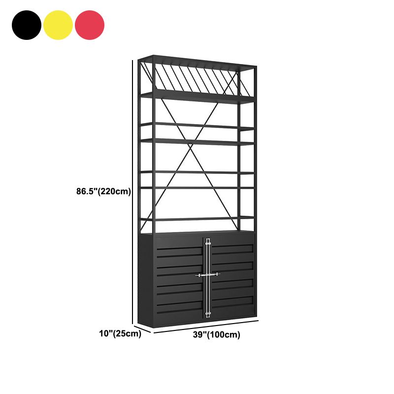 Metal Industrial Wine Bottle Holder with Shelf Floor Bottle Wine Rack