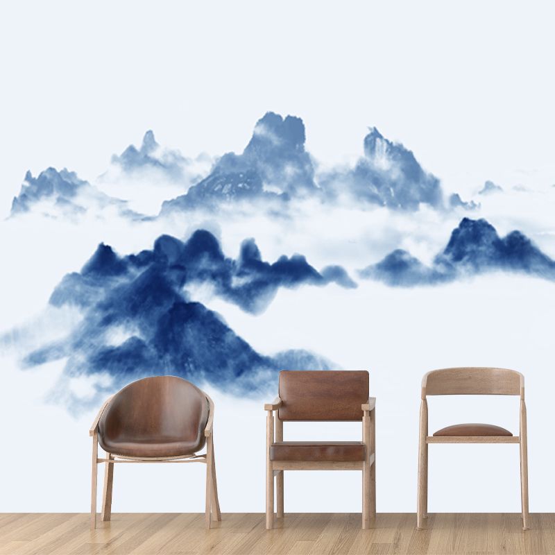 Giant Nature Landscape Mural Decal Blue Non-Woven Wall Art for Home Decor, Personalised