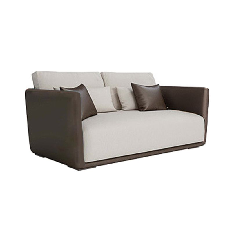 Modern Style Solid Wood Base Latex/sponge Cushion Rectangular Sofa