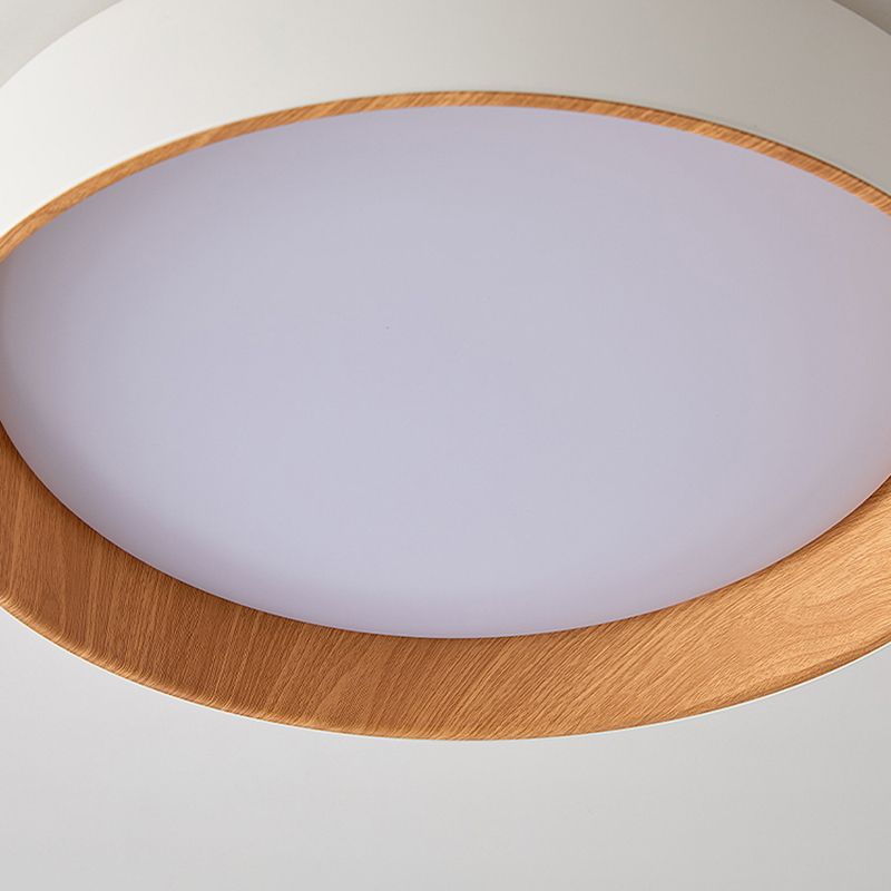 Modern Flush Mounted Ceiling Lights Simple Wooden LED Flush Mount Lighting