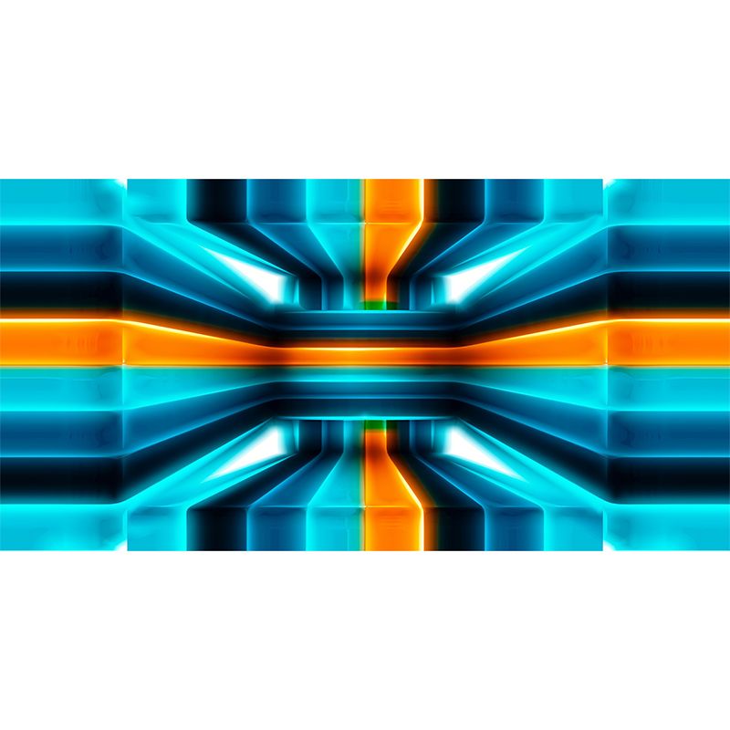 3D-Effekt-Weltraumkapsel-Wandtapete für die Dekoration von Besprechungsräumen, dunkle Farbe, individuelle Größe erhältlich