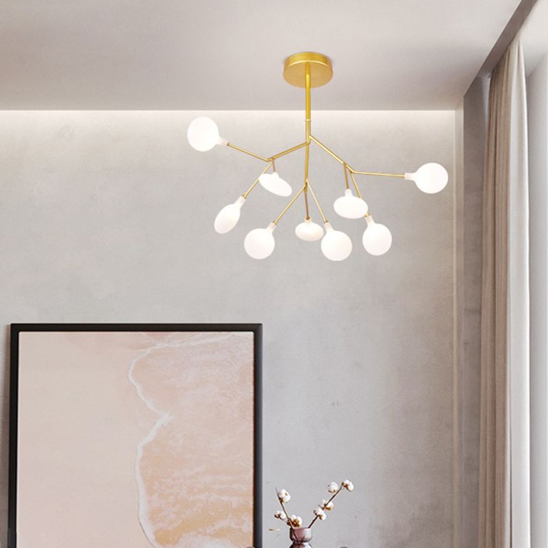 SPUTNIK Firefly Sala da pranzo Lucile LED Accrilico Lampada del lampadario post-moderno in oro