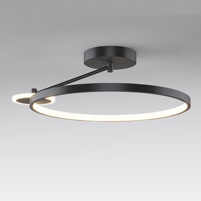 Luz de descarga de descarga circular contemporánea de metal 2 iluminación Flushmount Flushmount