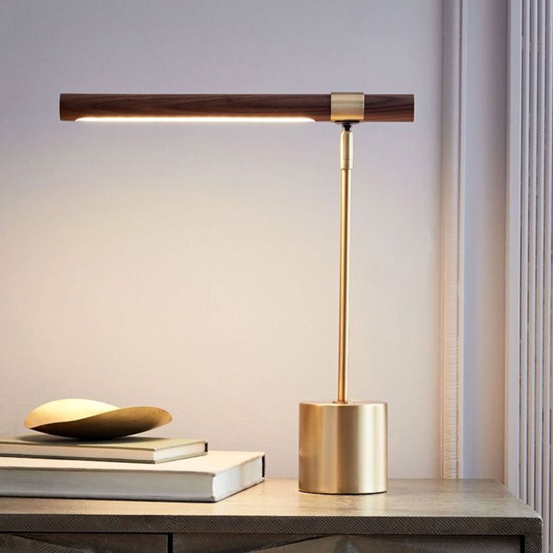 Lámpara de mesa lineal de estilo moderno lámpara de mesita de noche de 1 luces