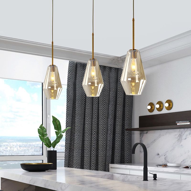 Hanging Light Fixture Minimalist Style Glass Pendant Lighting Fixture