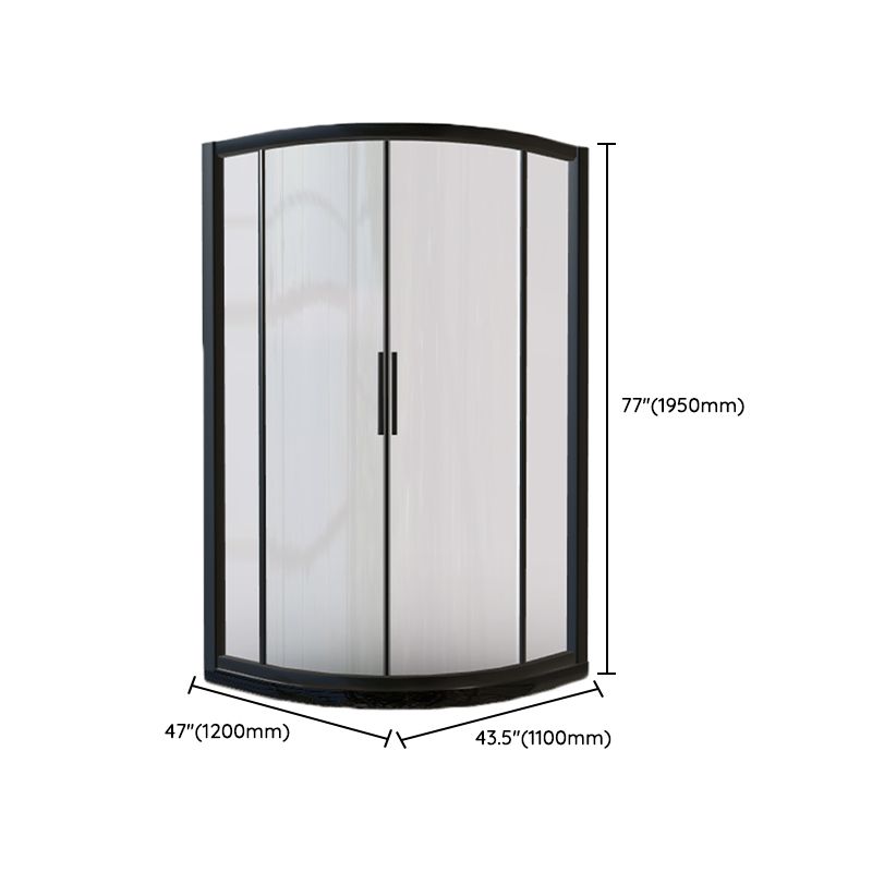 Easy Clean Glass Shower Enclosure Black Neo-Angle Shower Kit