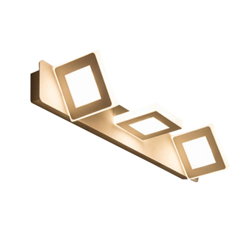 Minimalismo LED Baño Tocador de tocador Acrílico Forma cuadrada Lámpara de pared de tocador