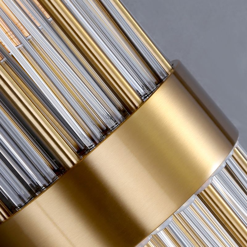 2 lichten Wand SCONCE Moderne stijl Unieke vorm Crystal Wall Mount Light Fecture in messing