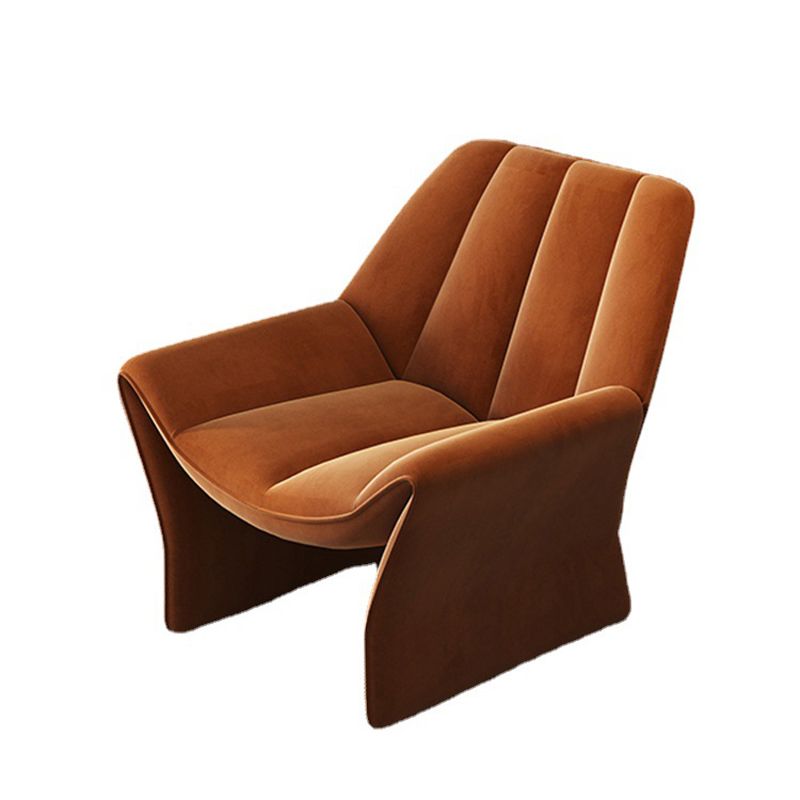 Upholstered Lounge Chair Armless Solid Color Chair with Cushion
