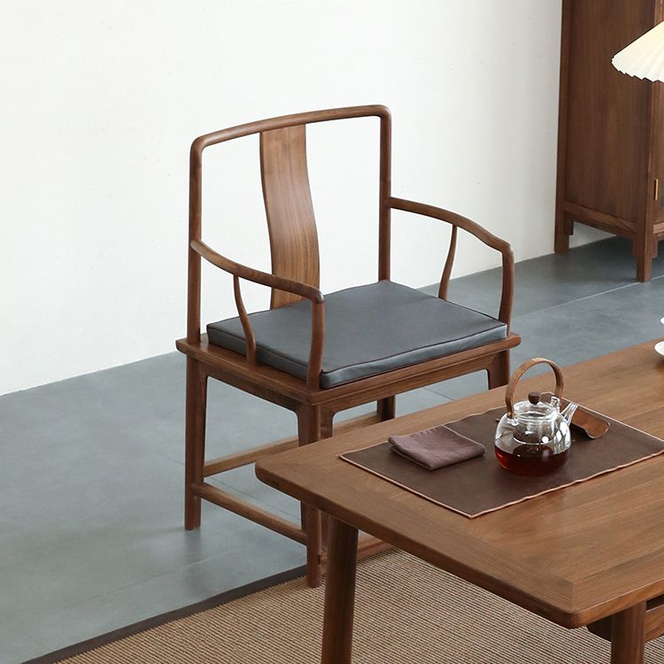 Modern Kitchen Dining Chair Solid Wood Open Back Dining Chair