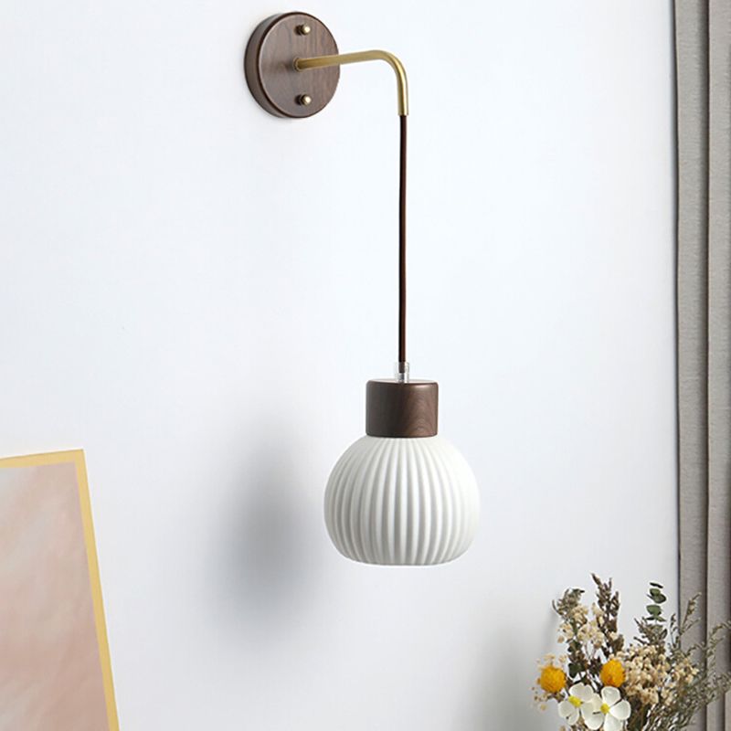 Nordic Wall Light Fixture Geometric Wooden Wall Light Sconce for Bedroom