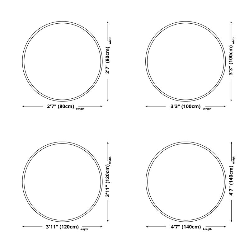 Round Leopard Printed Carpet Polyester Modern Rug Non-Slip Backing Area Carpet for Living Room