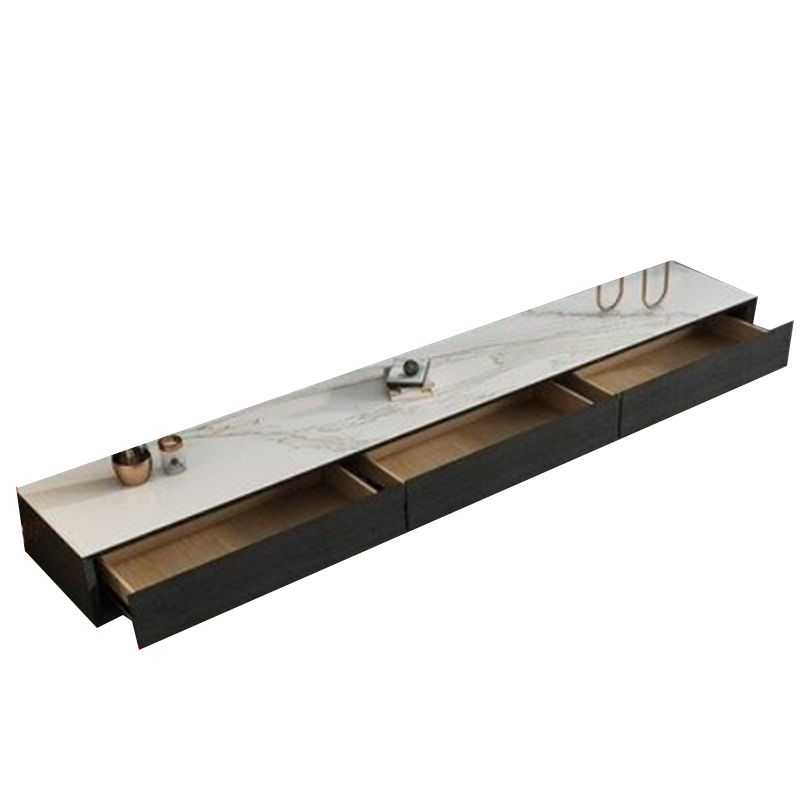 Stone TV Media Stand Contemporary Stand Console with 3 Drawers