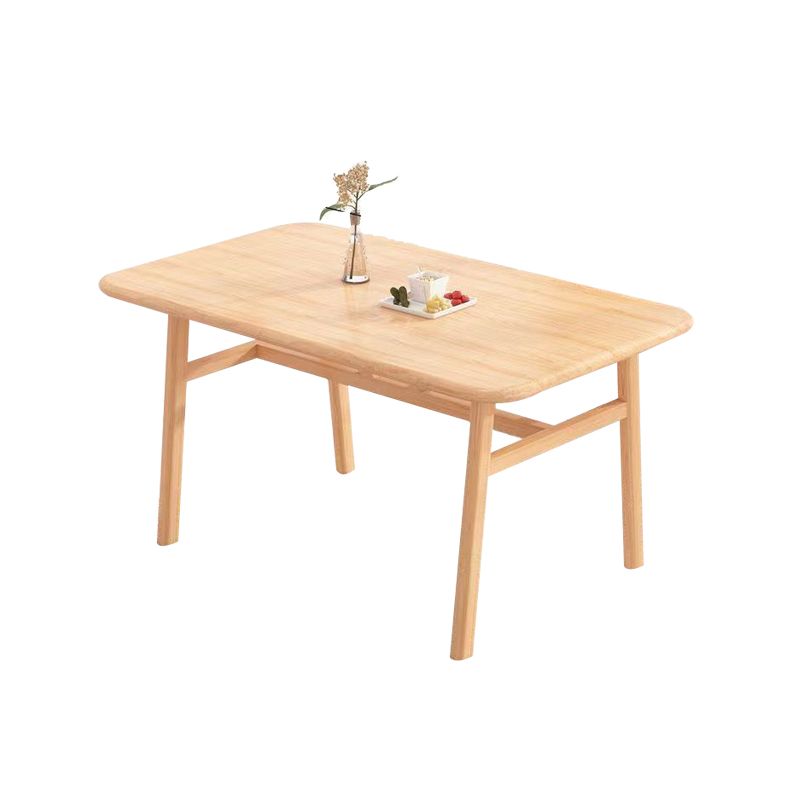 Nordic Style Dining Wood Table Rectangle Dining Table with Metal Legs