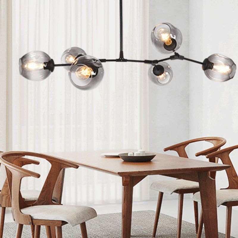 Nordic Modo Glass Chandelier Living Room Adjustable Hanging Light Fixture