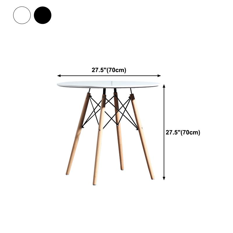 Wood Contemporary Round Dining Table Manufactured Wood Top Table for Dining Room