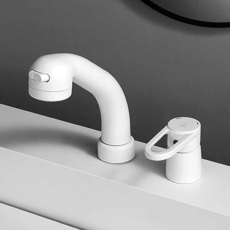 Modern Low Profile Kitchen Faucet Bathroom Sink Faucet in White