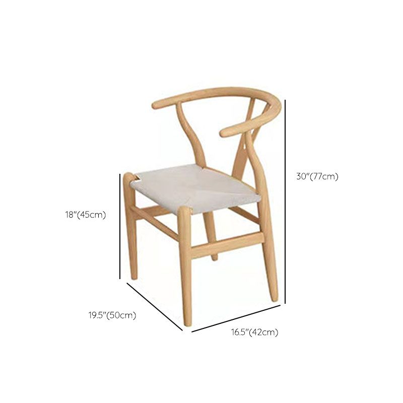 Natural Finish Solid Wood Dining Set 1/7 Pieces Modern Dinette Set with Wooden Chairs