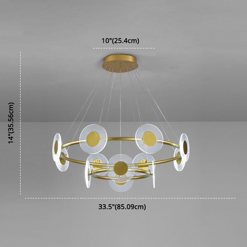 LED Circles Suspension Lamp Minimalistic Acrylic Living Room Chandelier Pendant Light