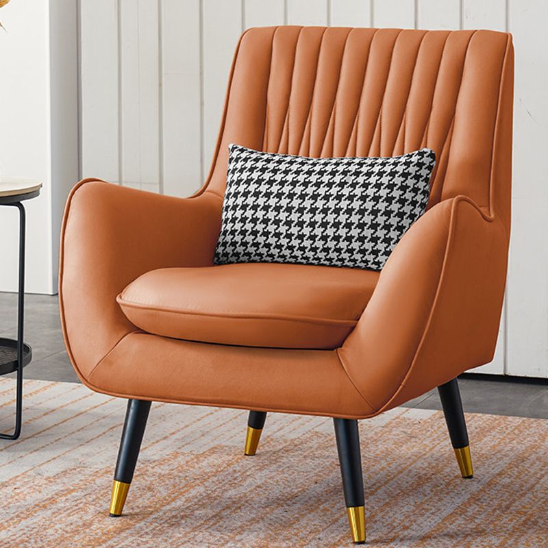 Faux Leather Chair  31.4" L x 27.5" W x 35.4" H Arms Included Chair