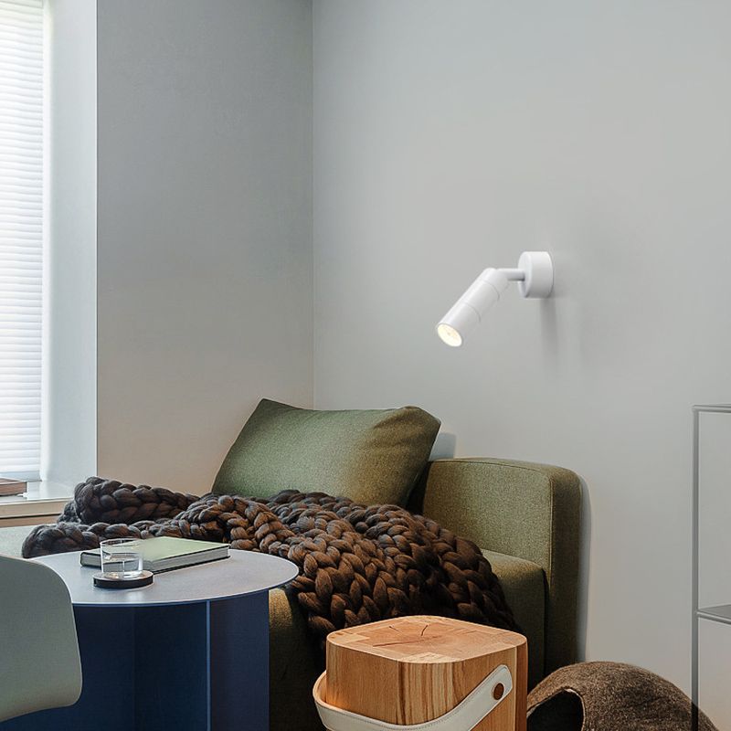 Modern Style Cylinder Wall Sconces Metal 1 Light Wall Mounted Reading Lights