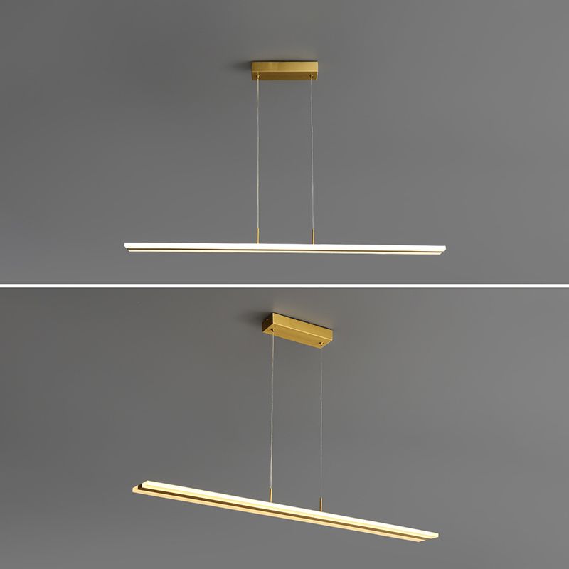 39.5 pulgadas de largo longitud completa de la isla de cobre acrílico Simplicidad Simplicidad Flexión de iluminación de estilo para comedor