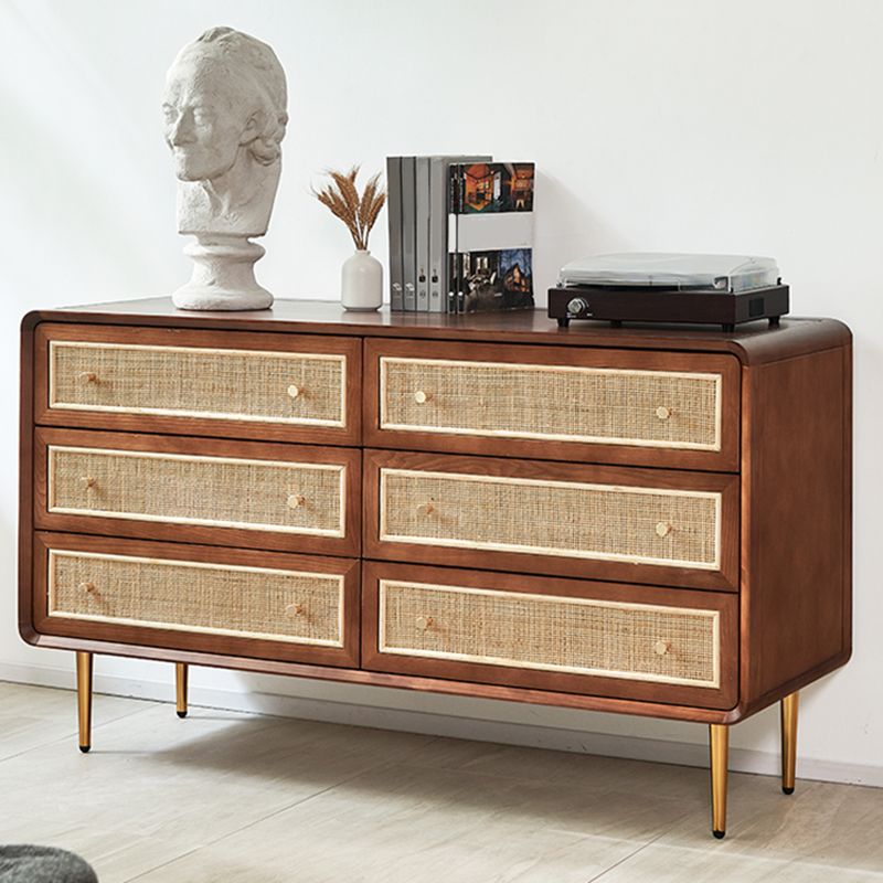 Solid Wood Storage Chest Dresser Traditional Chest for Bedroom