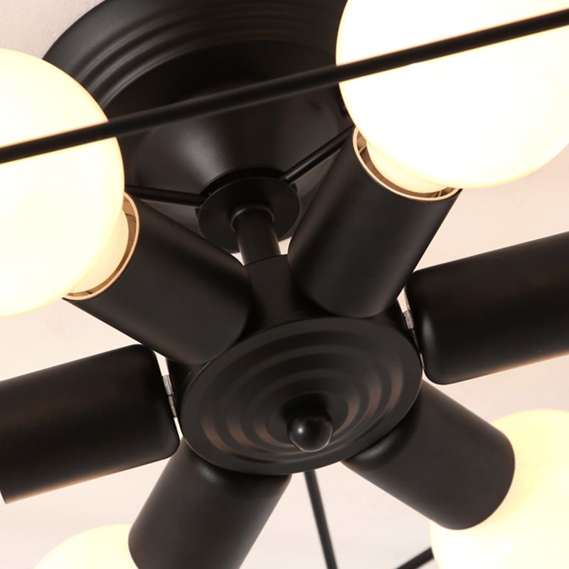 Metalen geometrische schaduw spoel plafondlicht industrieel multi lights plafondlamp armatuur