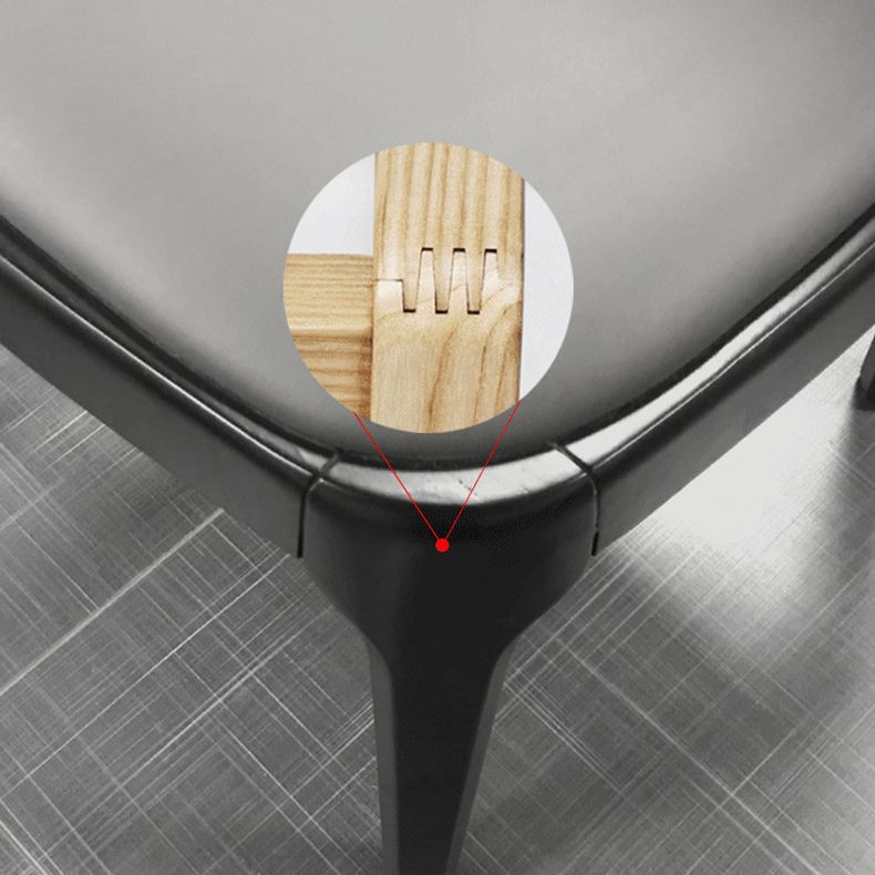 Indoor industriële zijstoel Solid Back Wood gestoffeerde eetkamerstoel