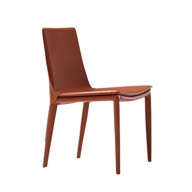 Chaises latérales de salle à manger en métal de style glam chaise sans bras solide pour cuisine
