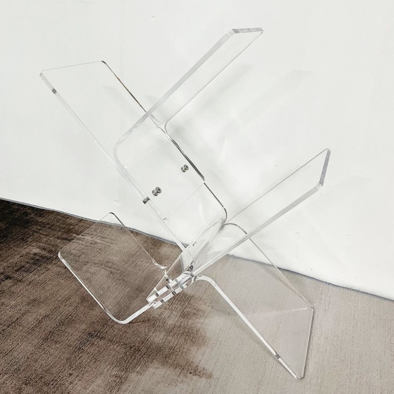 Modern Antique Finish Shelf Bookcase Acrylic Book Shelf with Shelves