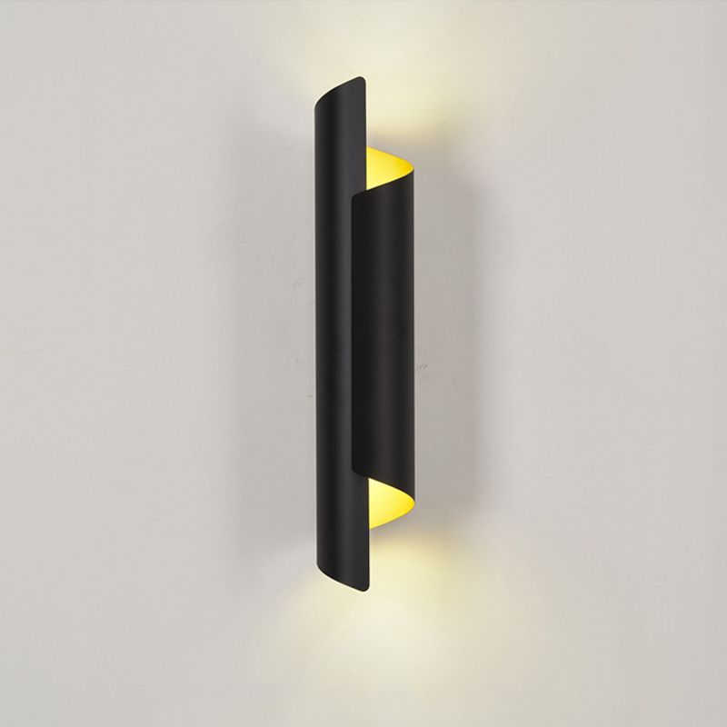 Modern Artistic Cylindrical Wall Sconce Wrought Iron Wall Lamp for Interior Spaces